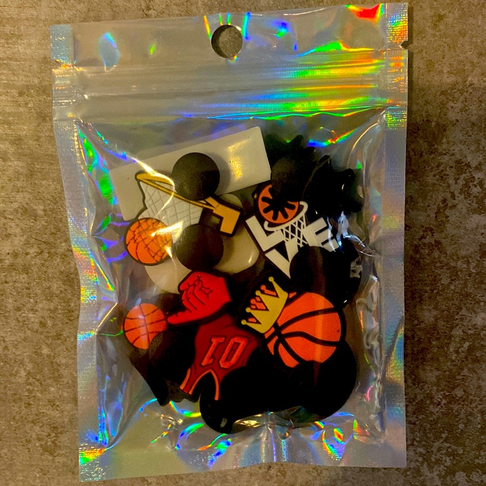 Basketball shoe charms and golden state charms, assorted